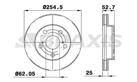 Диск гальмівний BRAXIS AE0682 Купити в Україні