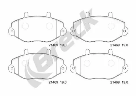 Колодки гальмівні (передні) Ford Transit 91-00 15" BRECK 214690070100