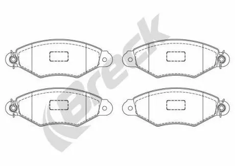 Колодки гальмівні (передні) Renault Kangoo 97-/Nissan Kubistar 03 BRECK 219800070210