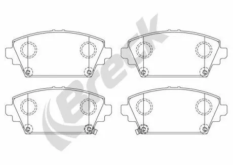 Колодки гальмівні (передні) Nissan Almera Tino/Primera 98 BRECK 230940070100