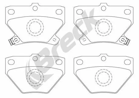 Колодки гальмівні (задні) Toyota Corolla 01-08/Camry 82-86/Yaris/Celica 99-05 (Akebono) BRECK 235210070410