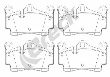 Колодки гальмівні (задні) Audi Q7/VW Touareg 2.5D-6.0D 02 BRECK 236940055300