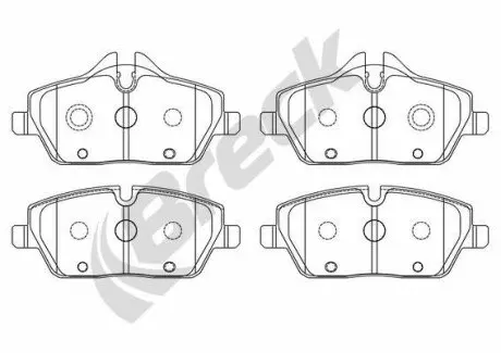 Колодки гальмівні (передні) BMW 1 (E81/E82/E87/E88) 04-13 (Trw) BRECK 239150070100