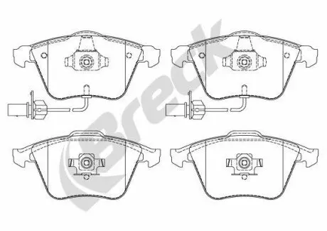 Колодки гальмівні (передні) Audi A4/A6/A8 02 BRECK 239500055210