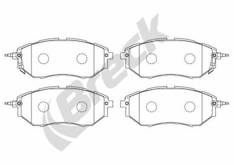 Гальмівні колодки, дискові BRECK 242220070110 (фото 1)