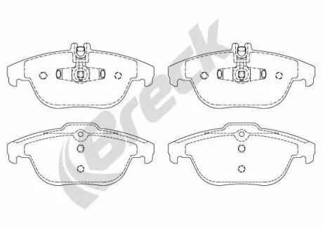 Тормозные колодки, дисковые. BRECK 242530070200