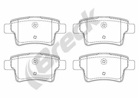 Колодки гальмівні (задні) Citroen C4 Picasso/Grand Picasso 06-13/Peugeot 408 10 BRECK 245400070400