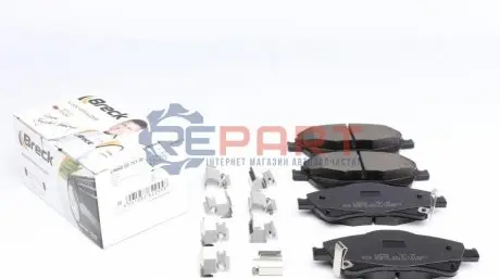 Тормозные колодки, дисковые. BRECK 246680070100