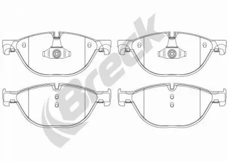 Колодки гальмівні (передні) BMW 5 (F07/F10/F11) 09-17/6 (F06/F13) 11-18/7 (F01/F02/F03/F04) 08-15 N20/N47/N52/N53/N55/N57/N63 BRECK 250450055100