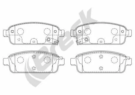 Колодки гальмівні (задні) Opel Astra J 09 - R16 (Ate) BRECK 250960070420