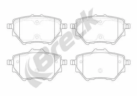 Колодки гальмівні (задні) Citroen C4/Berlingo/Peugeot 308/508/3008/Partner/Opel Combo 13 BRECK 258390070400