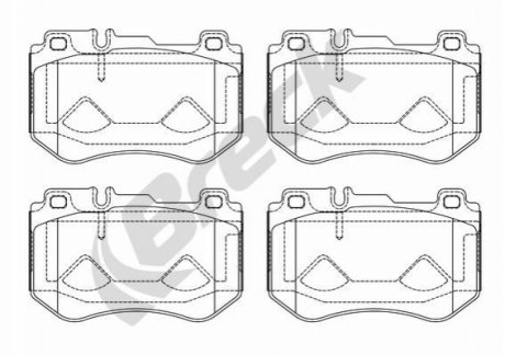 Тормозные колодки, дисковые. BRECK 259970070100