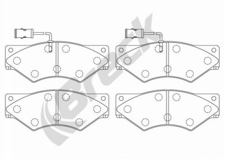 Колодки гальмівні IVECO P. TURBO-DAILY 59.12 92-4/96 BRECK 290010090210 (фото 1)