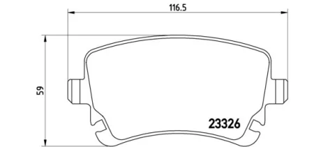 Тормозные колодки - тюнинг HP2, разрешение, задн VW PHAETON 3.0D-6.0 04.02-03.16 BREMBO 07B31500