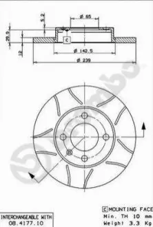 Тормозные диски BREMBO 08417775