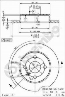 Гальмівні диски BREMBO 08762675 (фото 1)