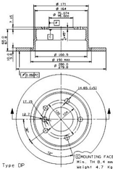 Автозапчастина BREMBO 08985981 (фото 1)