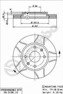 Тормозные диски BREMBO 09519675