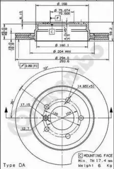 Фото Диск тормозной BREMBO (09772011) изображение 1