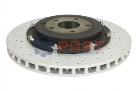 Двочастинний гальмівний диск задн Лів/Прав NISSAN GT-R 3.8 07.14 BREMBO 09A19033