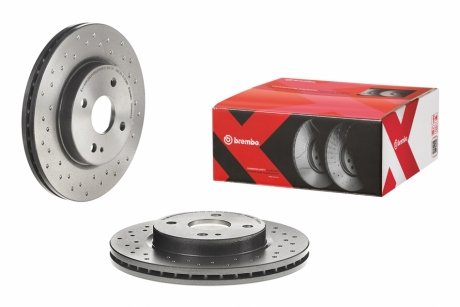 Диск гальмівнийXTRA - (DF7133251) BREMBO 09A9681X (фото 1)