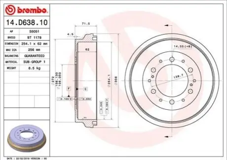 Автозапчасть BREMBO 14D63810