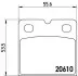 Комплект гальмівних колодок задн, AUDI R8, R8 SPYDER HONDA NSX II JAGUAR S-TYPE II, XJ, XK II LAMBORGHINI GALLARDO MASERATI QUATTROPORTE V TESLA MODEL S, MODEL X 2.5-Electric 11.01 BREMBO (P02001) зображення 2