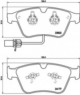 Гальмівні колодки дискові BREMBO P05003