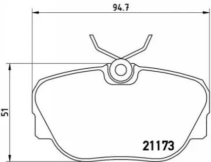 Комплект гальмівних колодок передн, BMW 3 (E30), Z1 1.6-2.7 09.82-06.94 BREMBO P06010