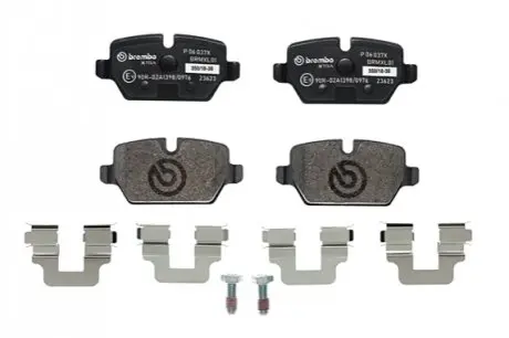 Гальмівні колодки - тюнінг, задн, дозвіл: Так, BMW 1 (E81), 1 (E82), 1 (E87), 3 (E90), 3 (E92) MINI COUNTRYMAN (R60), PACEMAN (R61) 1.6-2.0D 06.04-10.16 BREMBO P06037X
