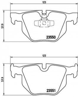 Гальмівні колодки, дискове гальмо (набір) BREMBO P06039 (фото 1)