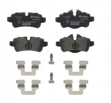 Гальмівні колодки - тюнінг, задн, дозвіл: Так, MINI (R56), (R57), (R58), (R59), CLUBMAN (R55), CLUBVAN (R55) 1.4-2.0D 09.06-06.15 BREMBO P06052X
