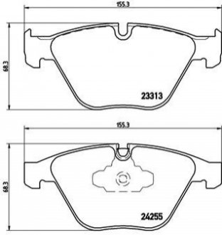 Гальмівні колодки дискові BREMBO P06055 (фото 1)