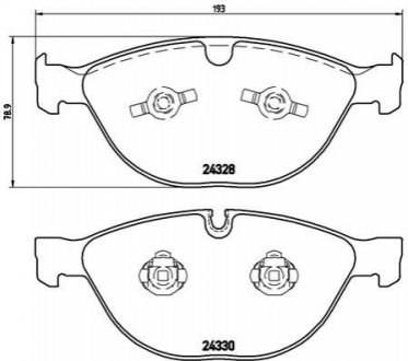 Тормозные колодки, дисковый тормоз.) BREMBO P06066