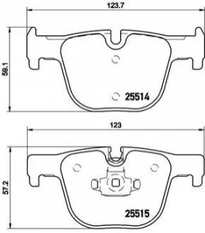 Тормозные колодки дисковые BREMBO P06 072