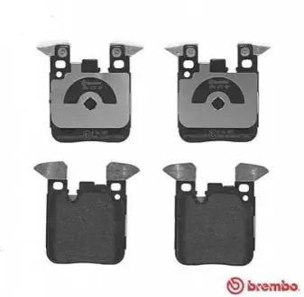 Комплект гальмівних колодок задн, BMW 1 (F20), 1 (F21), 2 (F22, F87), 2 (F23), 3 (F30, F80), 3 (F31), 3 GRAN TURISMO (F34), 4 (F32, F82), 4 (F33, F83), 4 (G22, G82) 1.5-3.0H 07.11 BREMBO P06087