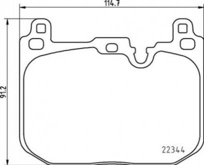 Комплект передних тормозных колодок BREMBO P06097 (фото 1)