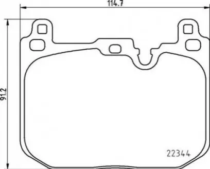 Комплект гальмівних колодок передн, BMW 1 (F40), 2 GRAN COUPE (F44), X1 (F48), X2 (F39) MINI (F55), (F56), (F57), CLUBMAN (F54), COUNTRYMAN (F60) 1.2-2.0D 09.13 BREMBO P06097