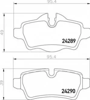 Комплект гальмівних колодок, дискове гальмо BREMBO P06103