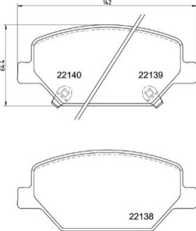 Klocki ham. INSIGNIA B.. BREMBO P07007