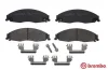 Комплект гальмівних колодок передн, CADILLAC CTS 2.6-3.6 03.02-09.07 BREMBO (P09011) зображення 1