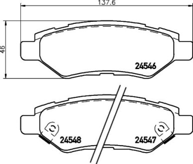 Тормозные колодки дисковые BREMBO P09 014