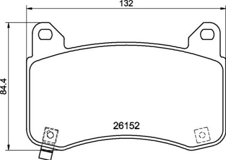 Колодки гальмівні дискові (комплект 4 шт.).)) BREMBO P09029