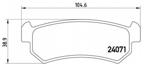 Гальмівні колодки дискові - P10 001 (96405131, 5550085Z00) BREMBO P10001