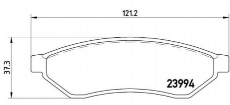 Тормозные колодки, дисковый тормоз.) BREMBO P10008 (фото 1)