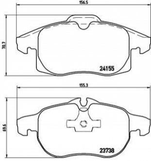 Гальмівні колодки дискові BREMBO P10 011