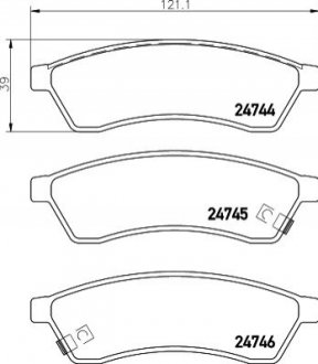 Тормозные колодки дисковые BREMBO P10 060