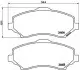 Комплект гальмівних колодок передн (з комплектуючими), CHRYSLER GRAND VOYAGER V, TOWN & COUNTRY, VOYAGER V DODGE GRAND, JOURNEY, NITRO FIAT FREEMONT JEEP CHEROKEE, WRANGLER III 2.0D-4.0 01.06 BREMBO (P11025) зображення 1