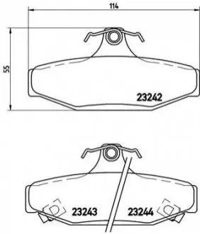 Тормозные колодки, дисковый тормоз.) BREMBO P15004