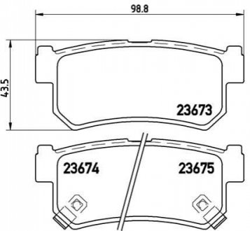 Тормозные колодки дисковые - P15 010 (4841308050, 4841308051, 48413090A0) BREMBO P15010 (фото 1)